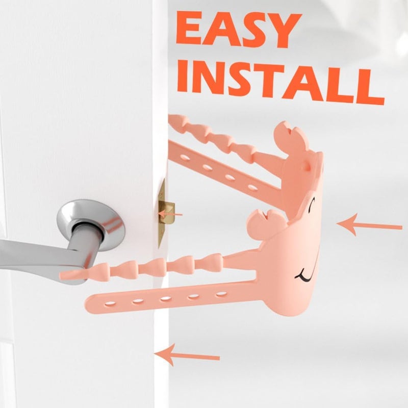 Elfzone Door Silencers for Slamming - Door Latch Cover,3pcs Silicone Latch Covers Door Slam Stopper - Image 2